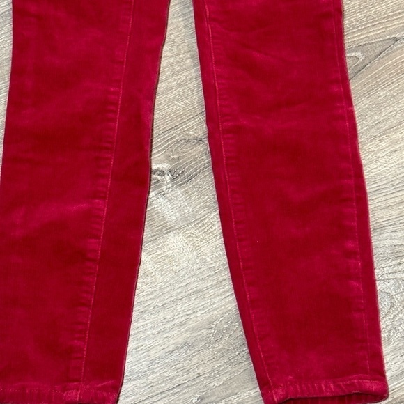 Anthropologie Pilcro High Rise Skinny Corduroy Velvet Jeans Berry Burgundy sz 25 - Picture 5 of 13